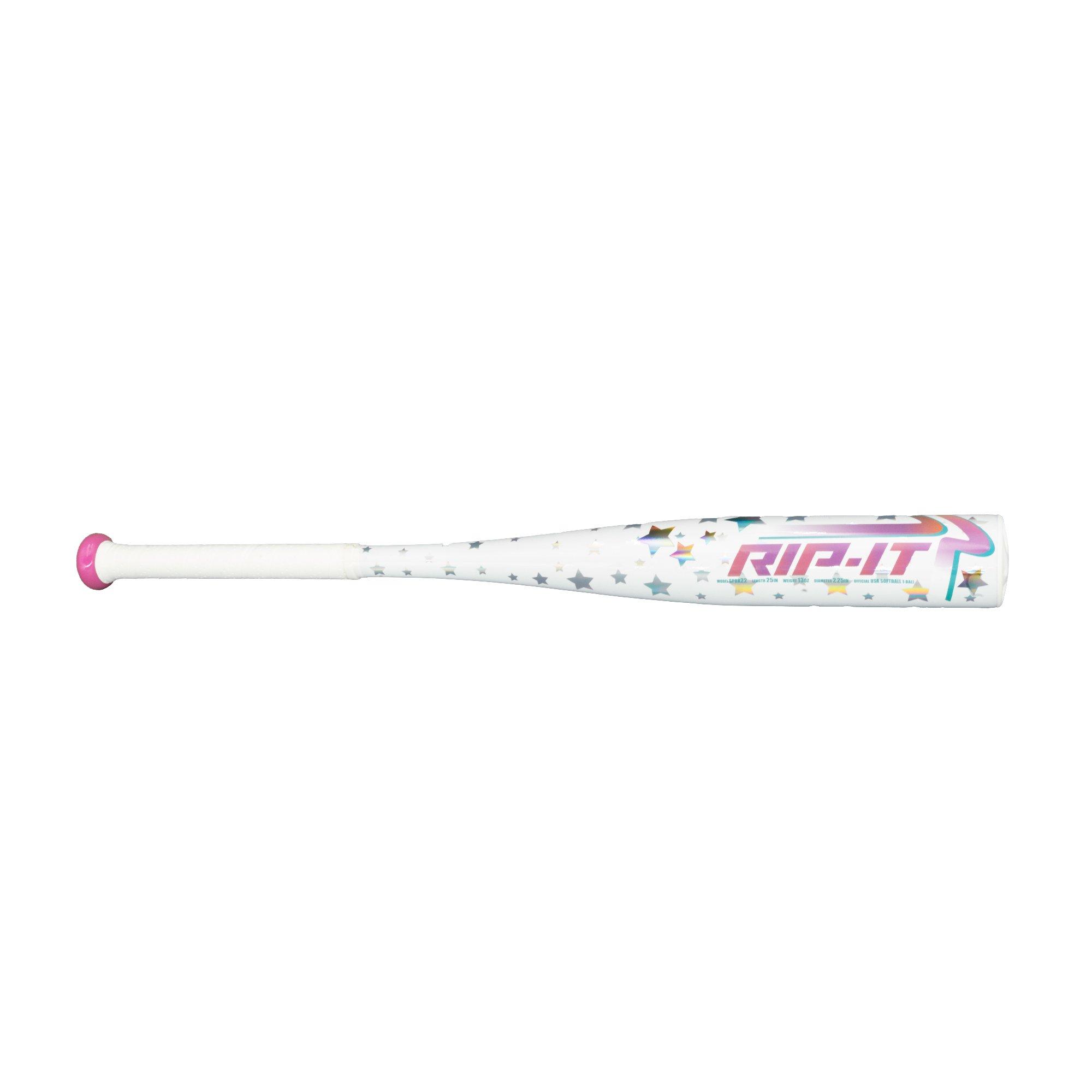 RIP-IT Girls' Starlight Spark T-Ball Softball Bat (-12) - WHITE/PINK